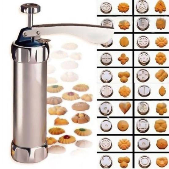 1 Set Non-stick Cookie Press Maker Food-grade Stainless Steel Sweet Pastry Biscuit Maker Set Kitchen Accessories