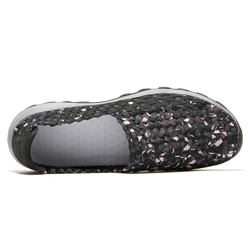 Men Camouflage Breathable Slip on Sneakers Men Summer Braid Beach Lazy Shoes Casual Weave Walking Flats