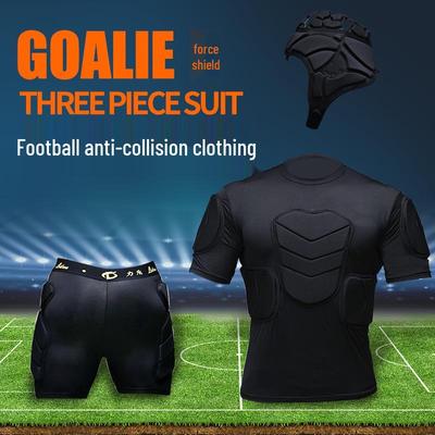 Long Sleeve Padded Goalkeeper Jersey Set for Football & Basketball Training