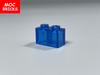 Non-Toxic 50Pcs/Lot Moc Bricks Brick 1X2 Transparent 3004 3065 35743 City House Model Educational Building Blocks Toys Kids Gifts