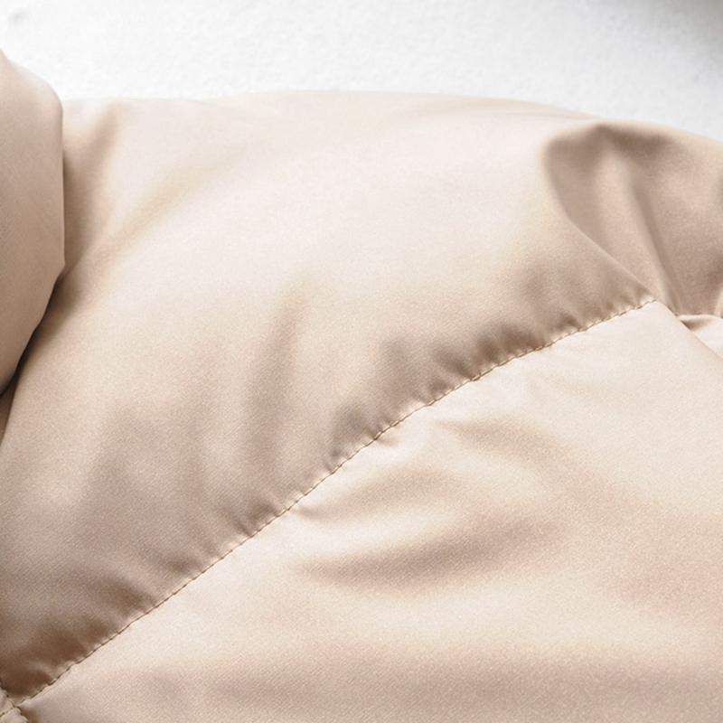 Женские однотонные парки больших размеров цвета хаки — фото 7