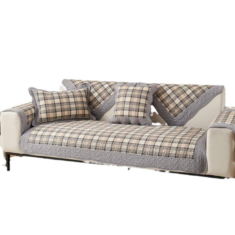 Small Floral Fresh Sofa Cushion Fabric Non-Slip Sofa Cover Universal In All Seasons Cotton Sofa Towel  Seat Cushion Summer