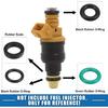 Fuel Injector O Rings Seals Fuel Injector Repair Kit for Honda Accord Civic 1988-2002 Rubber Black (Set of 4)
