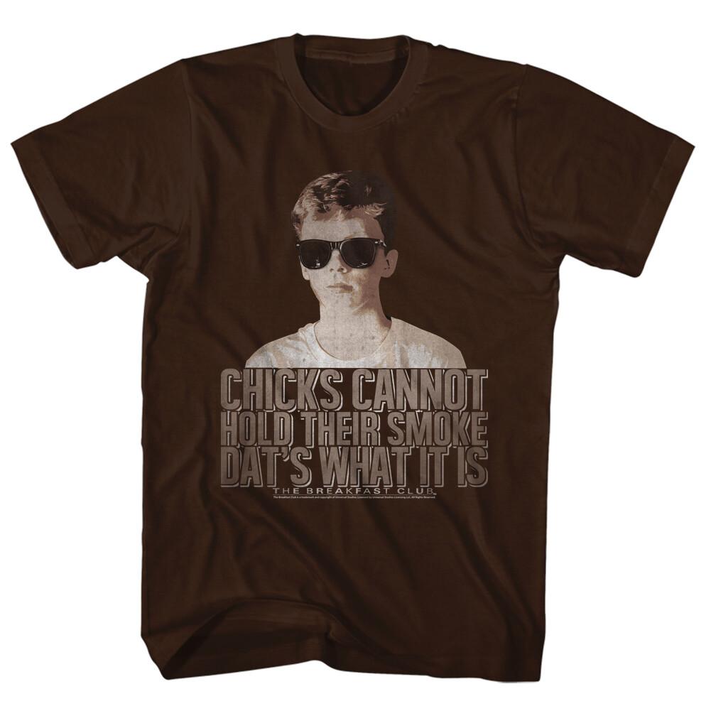 The Breakfast Club Chicks Cannot Hold Their Smoke Men T Shirt Classic Movie XL