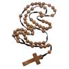Catholic Rosary Bead with Cross Wood Beads Christening Favor for Confirmation