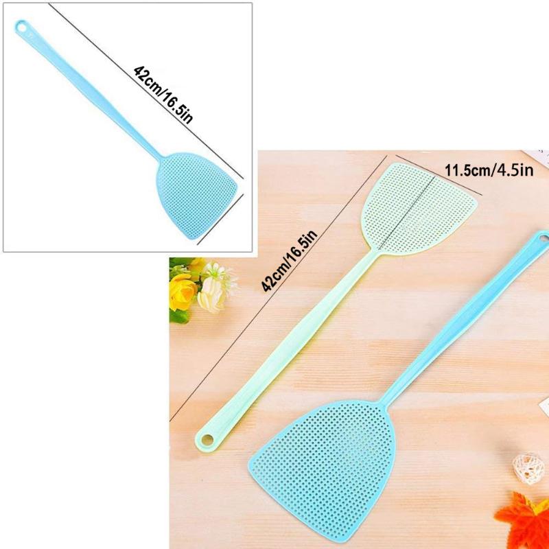 Long Handle Plastic Fly Swatter Mosquito Killer - Manual Pest Control Insect Repellent for Home Garden Kitchen