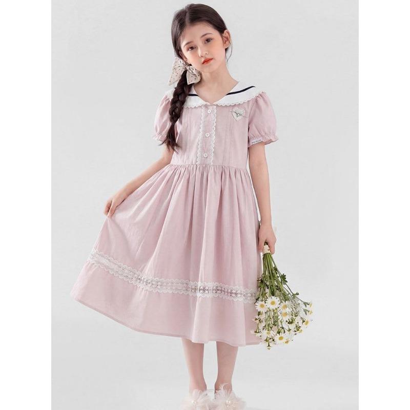 Sweet Pink Dress for Girls - Summer Children's Fashionable Princess Dress