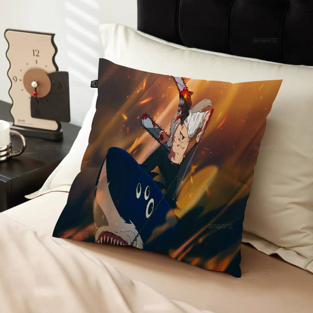 C-Chainsaw Man Reze Personalized Pillow Dust Cover Bedroom Kids Party Decoration Pillowcase Birthday Children Gift
