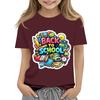 Children's Casual and Fashionable Round-Neck Printed Short-Sleeve Top for Back-to-School