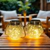 Solar Energy Crack Large Hanging Ball Balcony Landscape Decoration Waterproof Courtyard Light Hanging Ball Turns on Automatically When It Gets Dark
