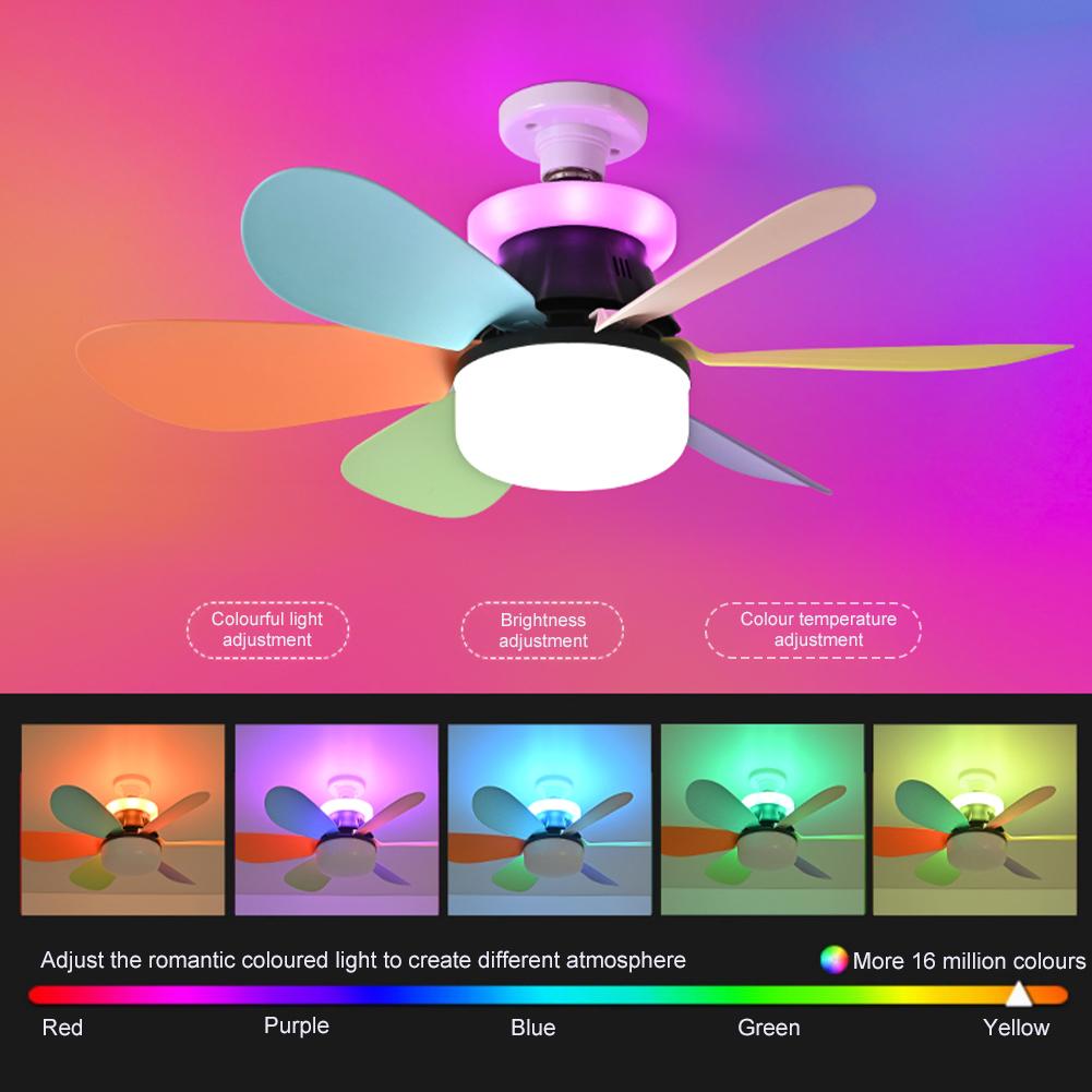 40W Flush Mount Ceiling Fan Lamp with Remote Decorative Ceiling Fanlight Stepless Dimming Small Ceiling Fanlight for Living Room