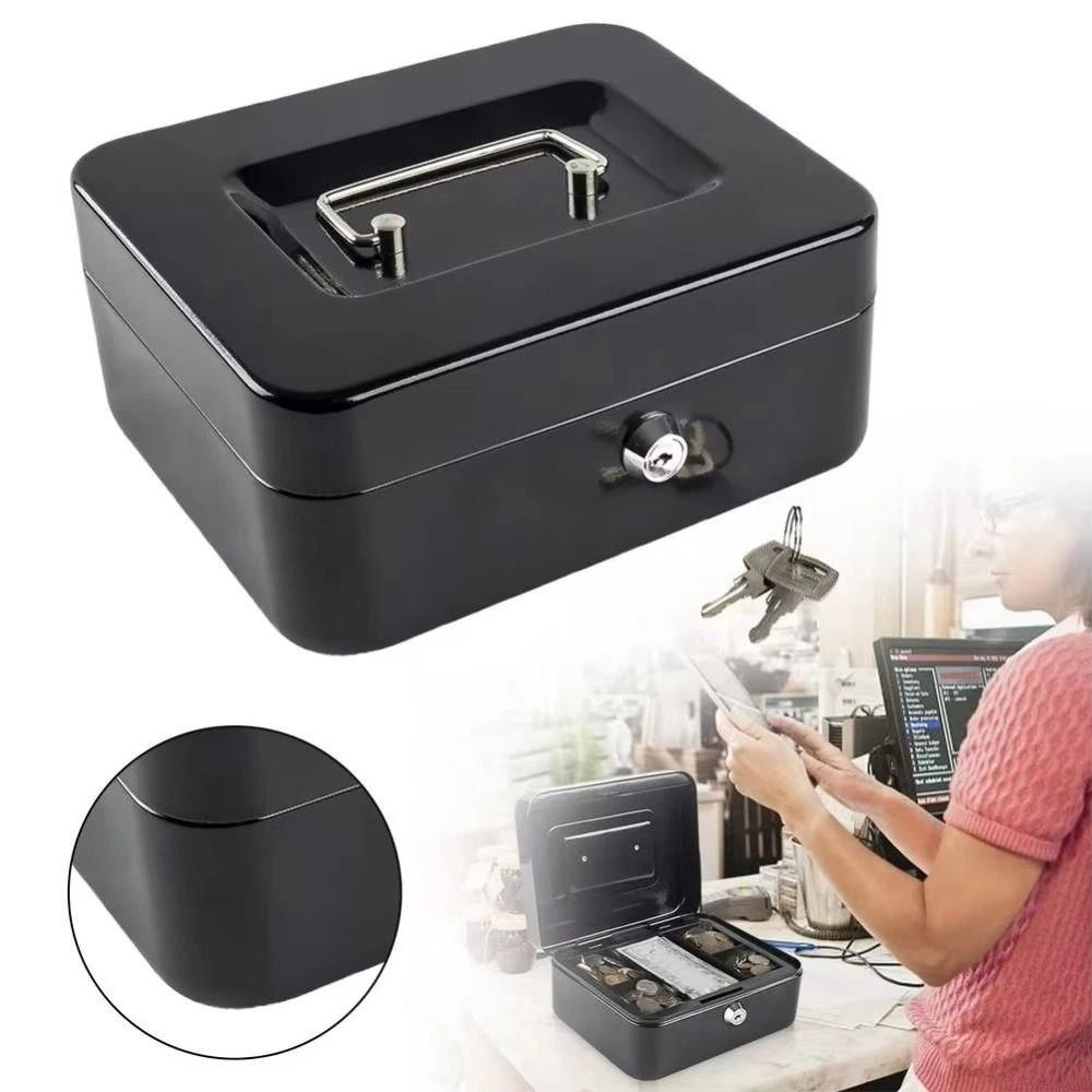 Mini Size Portable Key Safe Sturdy Construction Handheld Safe Box Valuables Storage