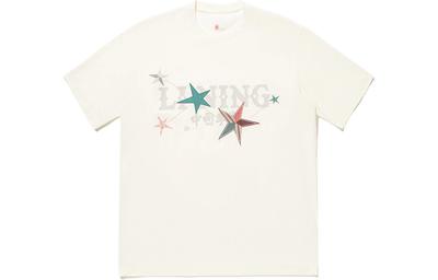 T Shirts Men's Ecru Crew Neck Moderate Straight Fit AHSU265-1