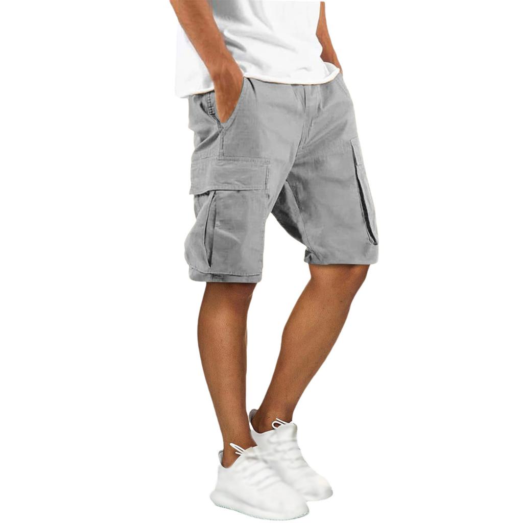 Summer new men's casual multi-pocket men's shorts men's running casual sports fitness shorts