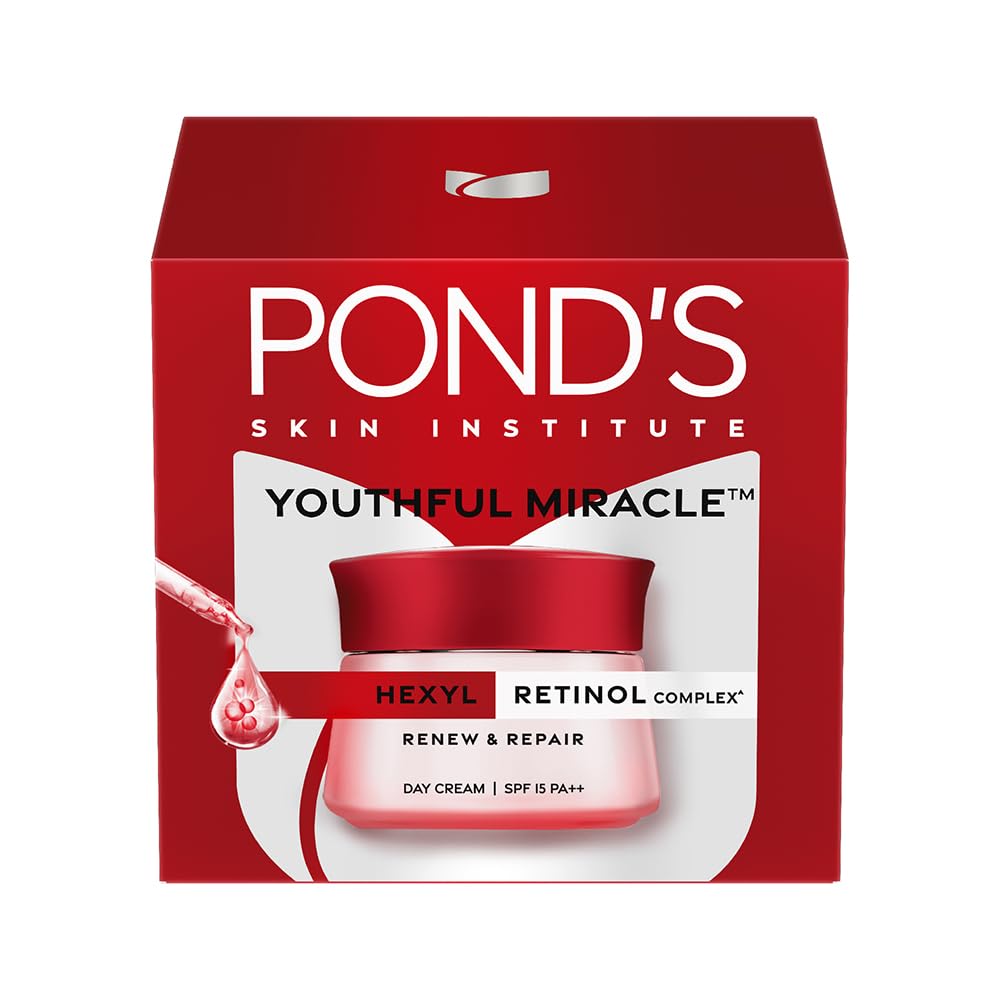 POND'S Youthful Miracle Hexyl Retinol Complex, Forny og Reparer Dagkrem 50g SPF 15 PA++