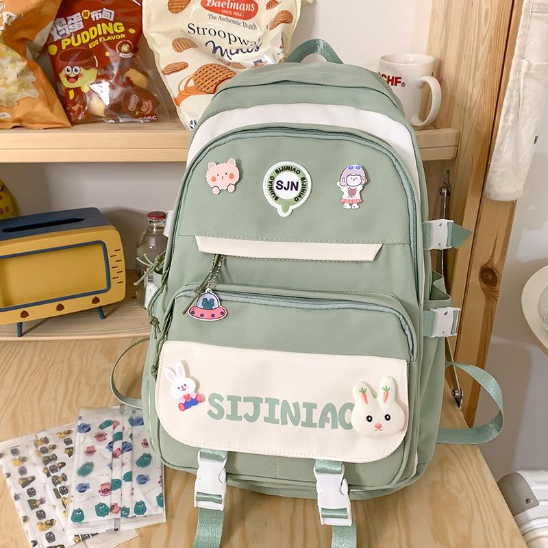 Schoolbag for Children Elementary School Students Burgundy Middle School Students Junior High School Girls Backpack