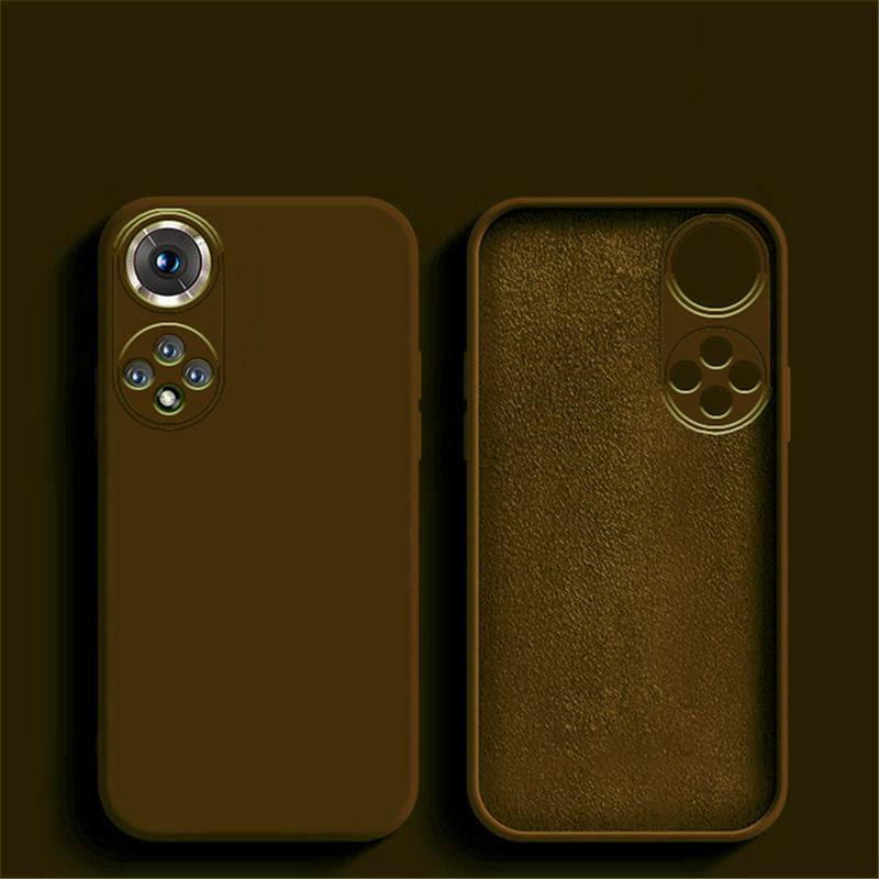 Soft Square Liquid Silicone Phone Case For Huawei Honor 80 70 60 50 Pro SE Cover
