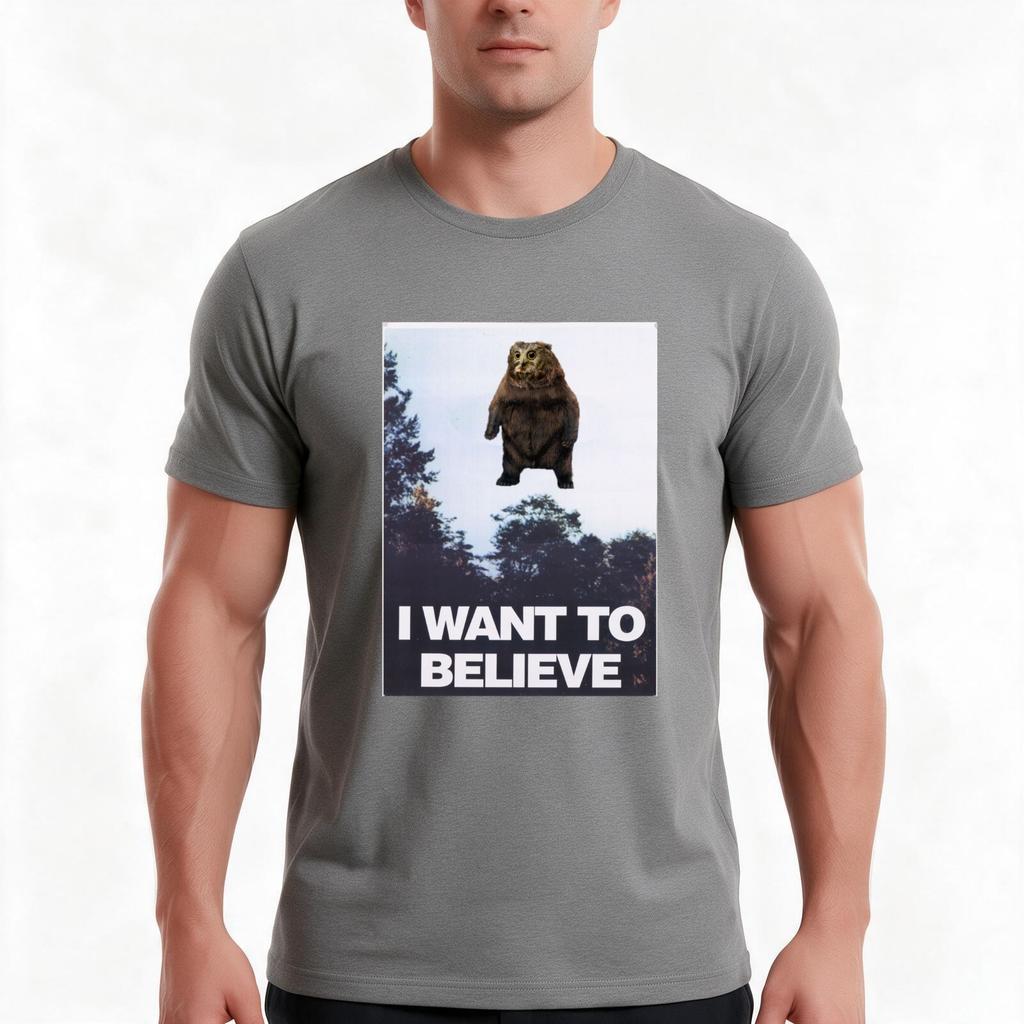 Owlbear Conspiracy Tshirt Summer Casual Cotton Tee Oversized Streetwear Tops Vintage Graphic Print Loose Fit Short Sleeve