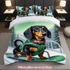Three-Piece Cute Pet Quilt Cover 3D Digital Printing Bedding Kit Japan