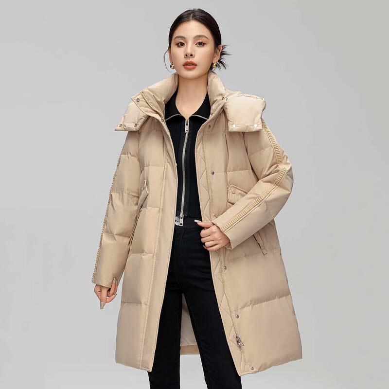 XueZhongFei Women's Mid-Length Thick Warm Down Jacket X40146152F