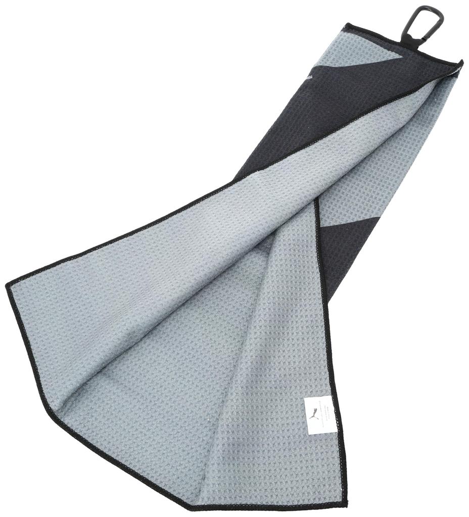PUMA Golf Bright One Size Men's Tri-Fold Towel, White/High Rise, 054338,