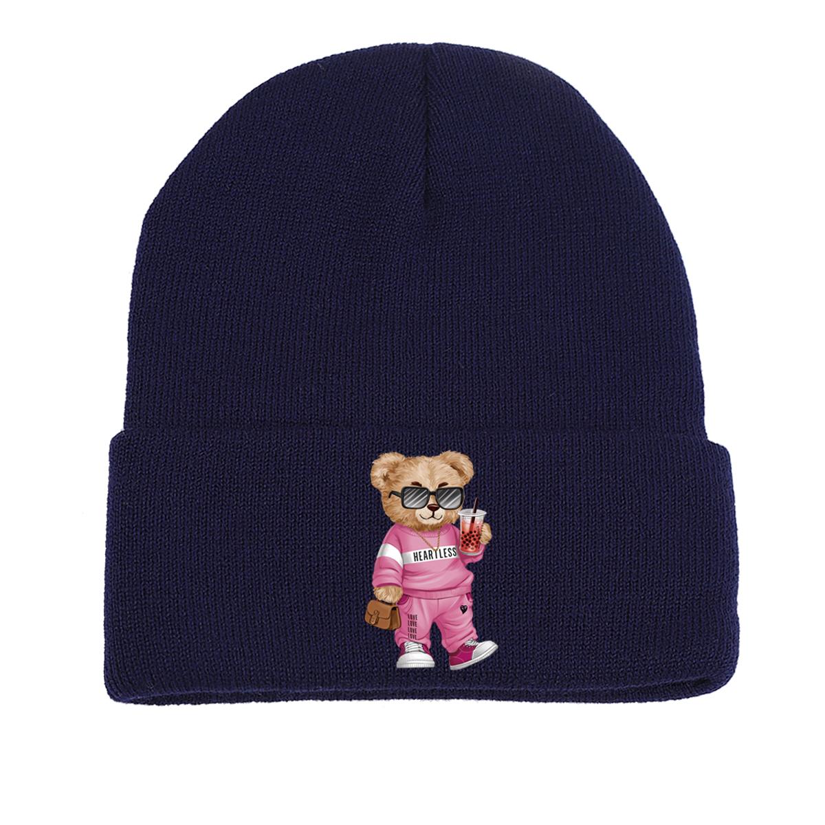 Солнцезащитные очки Медведь теплая вязаная шапка шапка — фото 14