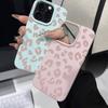 For iPhone 17 16 15 14 13 12 11 Pro Max Case Pink Leopard Print Lichee Pattern Silicone Cover For iPhone XS X XR 16 Plus Fundas