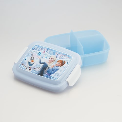 Skater Kids Lunch Box kopulovitý tvar s integrovanými přepážkami 840 ml Frozen Disney Made in Japan P84