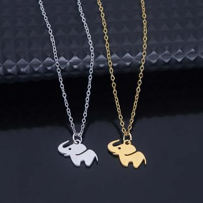 New European & American Little Elephant Pendant Necklace - Simple, Cute Animal Clavicle Chain Jewelry