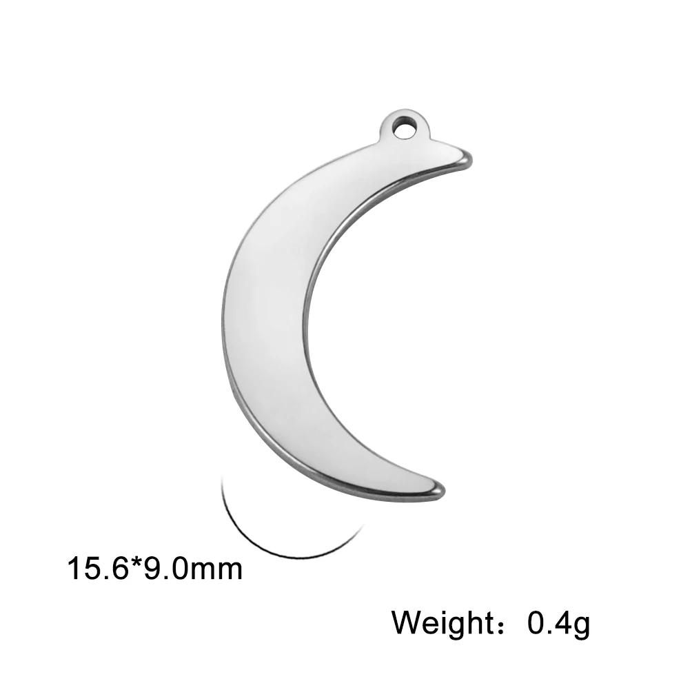 5 Stück/Los DIY Anhänger für Ohrring Halskette Armband Musikbaum Mond Stern Edelstahl Anhänger für Schmuckherstellung Zubehör