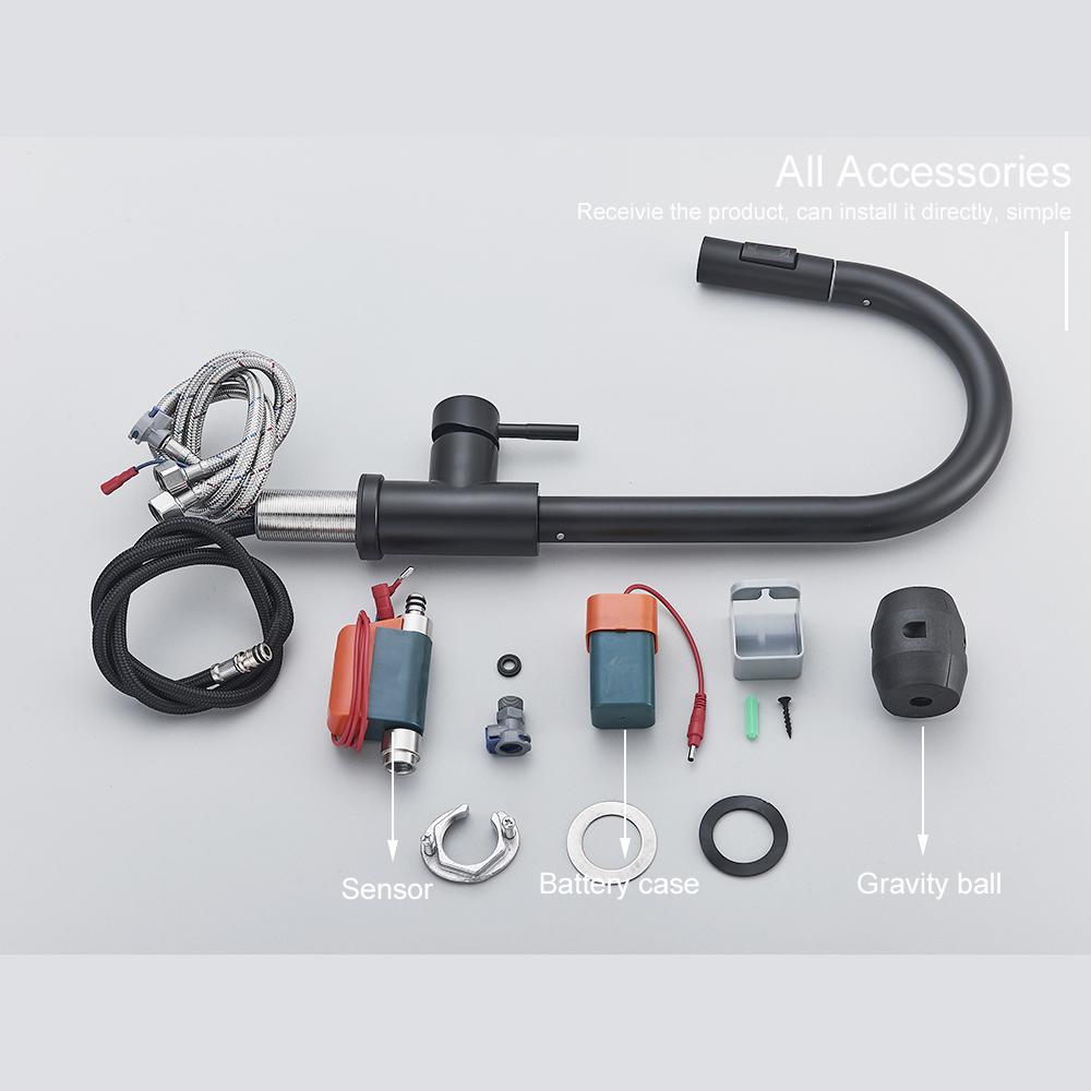 Pull Out Sensor Black Kitchen Faucet Sensitive Touch Control Faucet Mixer for Kitchen Touch Sensor Kitchen Mixer Tap