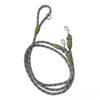 Reflective Nylon Leashes Pet Dogs Chain Traction Rope Leads for Running Dog Walking Free Hands Rope Chain for Small Large Dogs