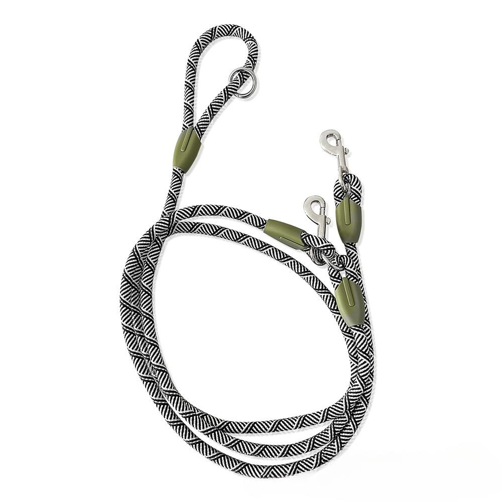 Reflective Nylon Leashes Pet Dogs Chain Traction Rope Leads for Running Dog Walking Free Hands Rope Chain for Small Large Dogs