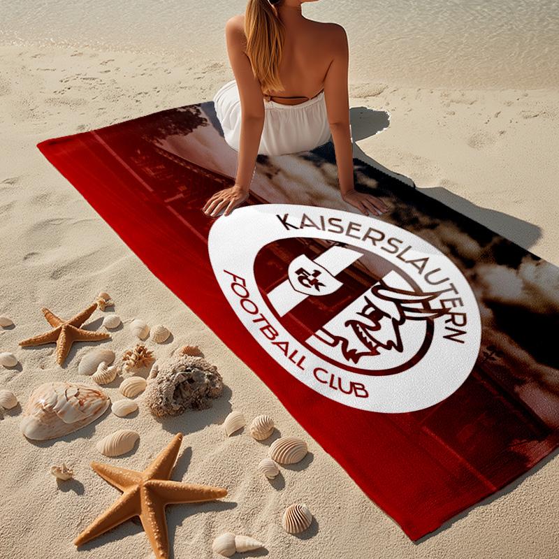 1pz Telo Mare Football Club Kaisers-lautern - Morbido, Assorbente in Microfibra, Leggero, Ideale per La Spiaggia, Feste, Viaggi, Campeggio regali per tifosi