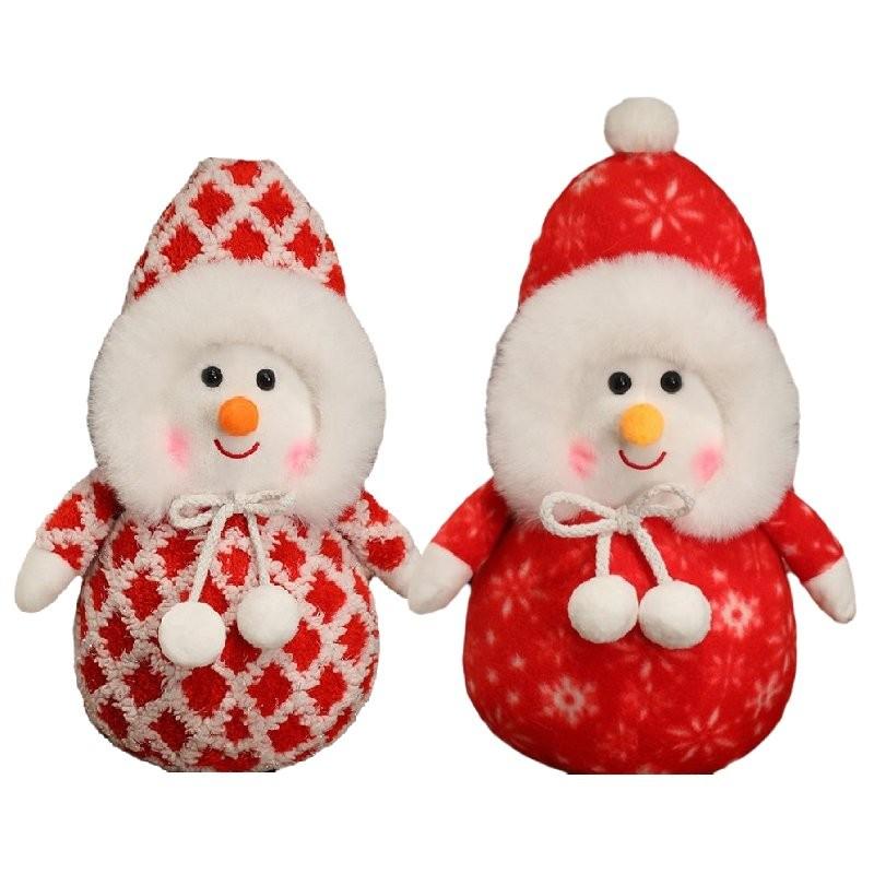 Adorable Plush Christmas Snowman Decoration Cute Stuffed Toy For Kids And Girlfriends