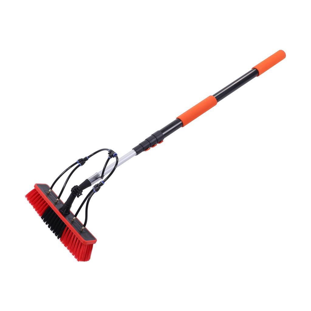 Solar Panel Cleaning Brush Kit 12ft Extendable with Telescoping Pole Soap Dispenser Water Fed Window Cleaner Tool for