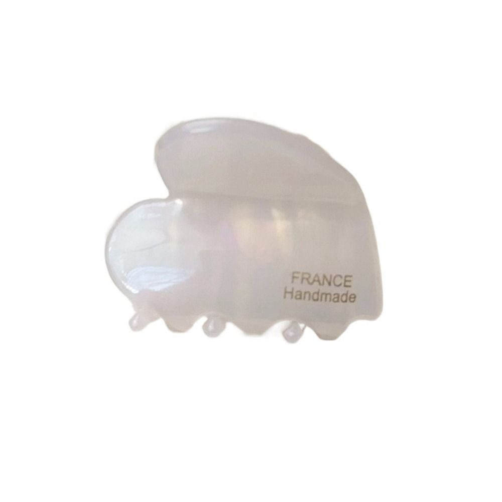 Side Clip Mini Hair Claw Acetic Acid Hair Grab Clip Retro Love Heart Hair Claw  Daily