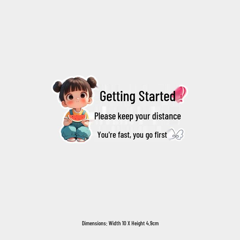 

New Driver: Keep Distance - Personalized Reflective Rear Window Sticker, Waterproof Warning