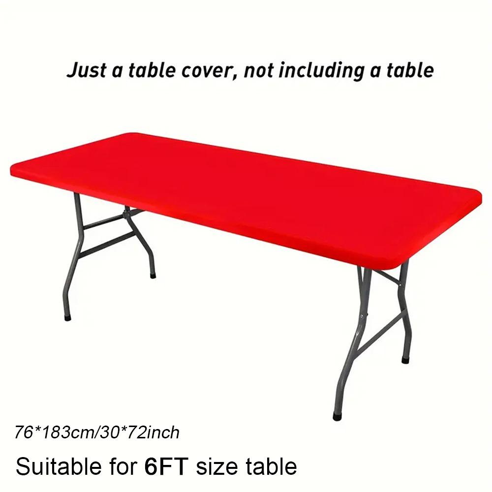 1Pcs Elastic Fitted Rectangular Tablecloth  For Home Parties Banquets Picnics Wedding Decorations