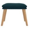 Footstool Blue 45 X 29.5 X 35 Cm Velvet