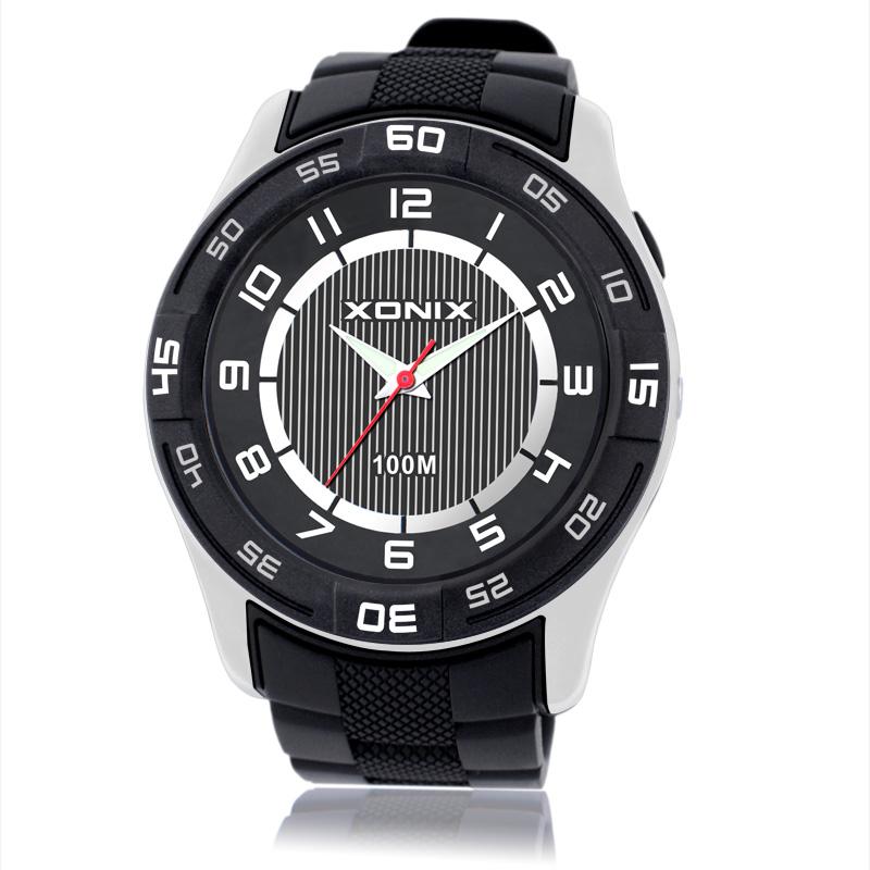 XONIX Fashion Men Sports Quartz Watches Waterproof 100m Outdoor Fun Watch Swimming Diving Luminous Watch Retro Relogio Masculino