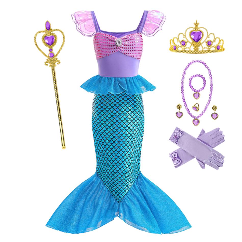 Girl Princess Dress Vestidos Charm Cosplay Costume Kids Birthday Party Halloween Disguise Clothes