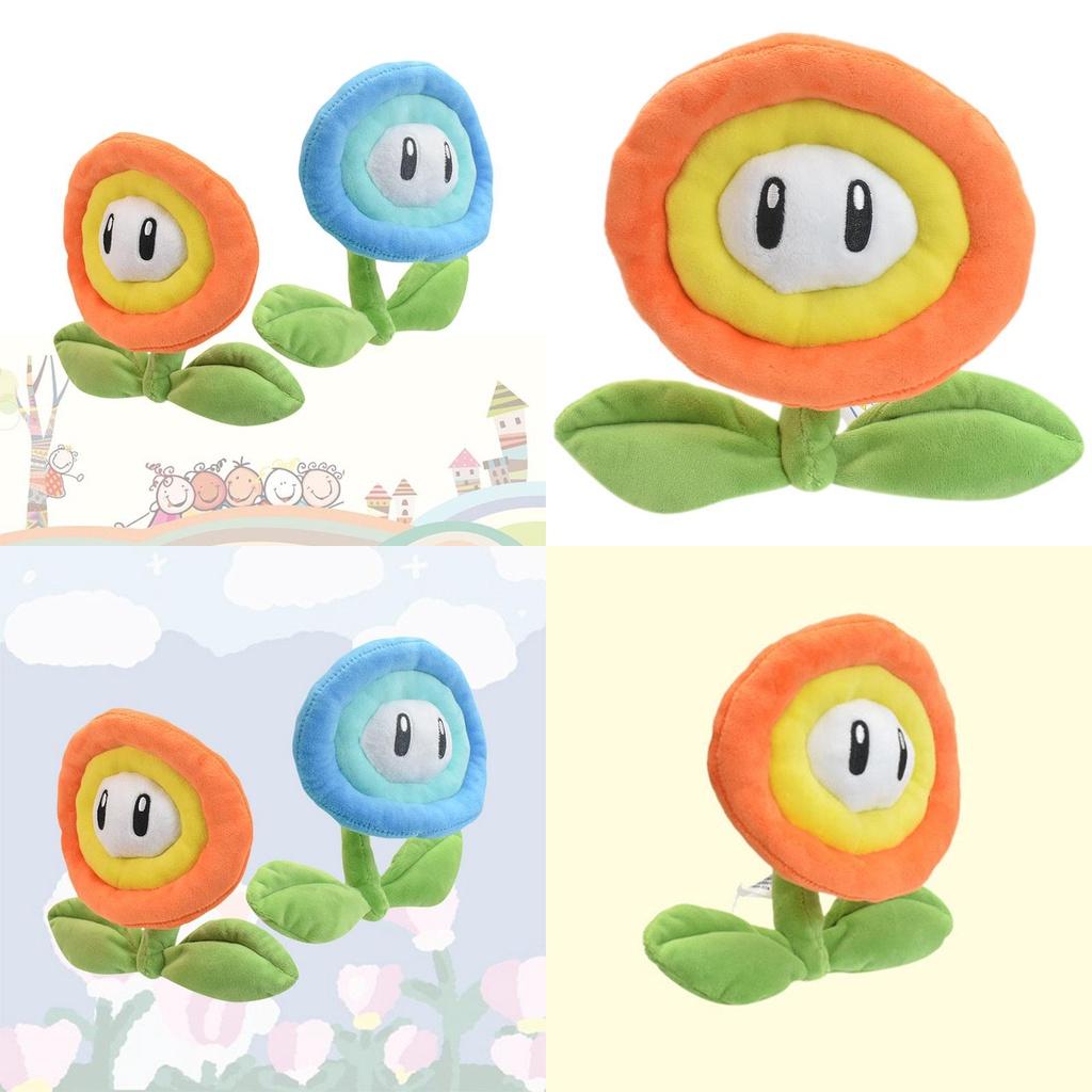 New Mario Plush Orange Flame Blue Ice Sunflower Soft Toy 18cm