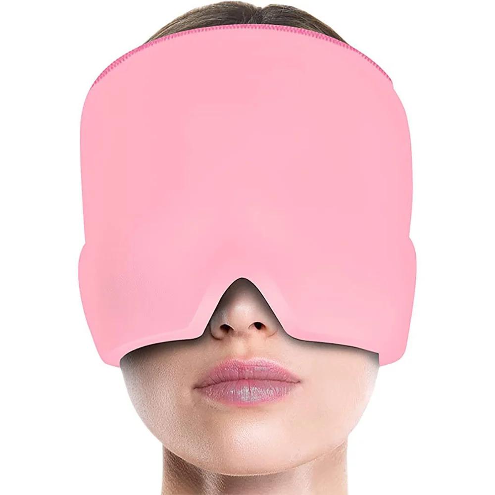 Migraine Relief Hat Gel Ice Headache Therapy Cap Head Wrap Pack Eye Mask For Pressure Relieve Pain Ice Hat Relief Sleep Eye Mask