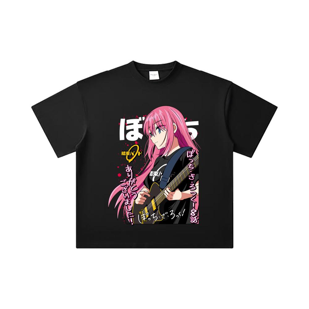 260 GSM Double Yarn 32 Count 100% Cotton Bocchi The Rock V4 Print Unisex Heavy Cotton T Shirt… More