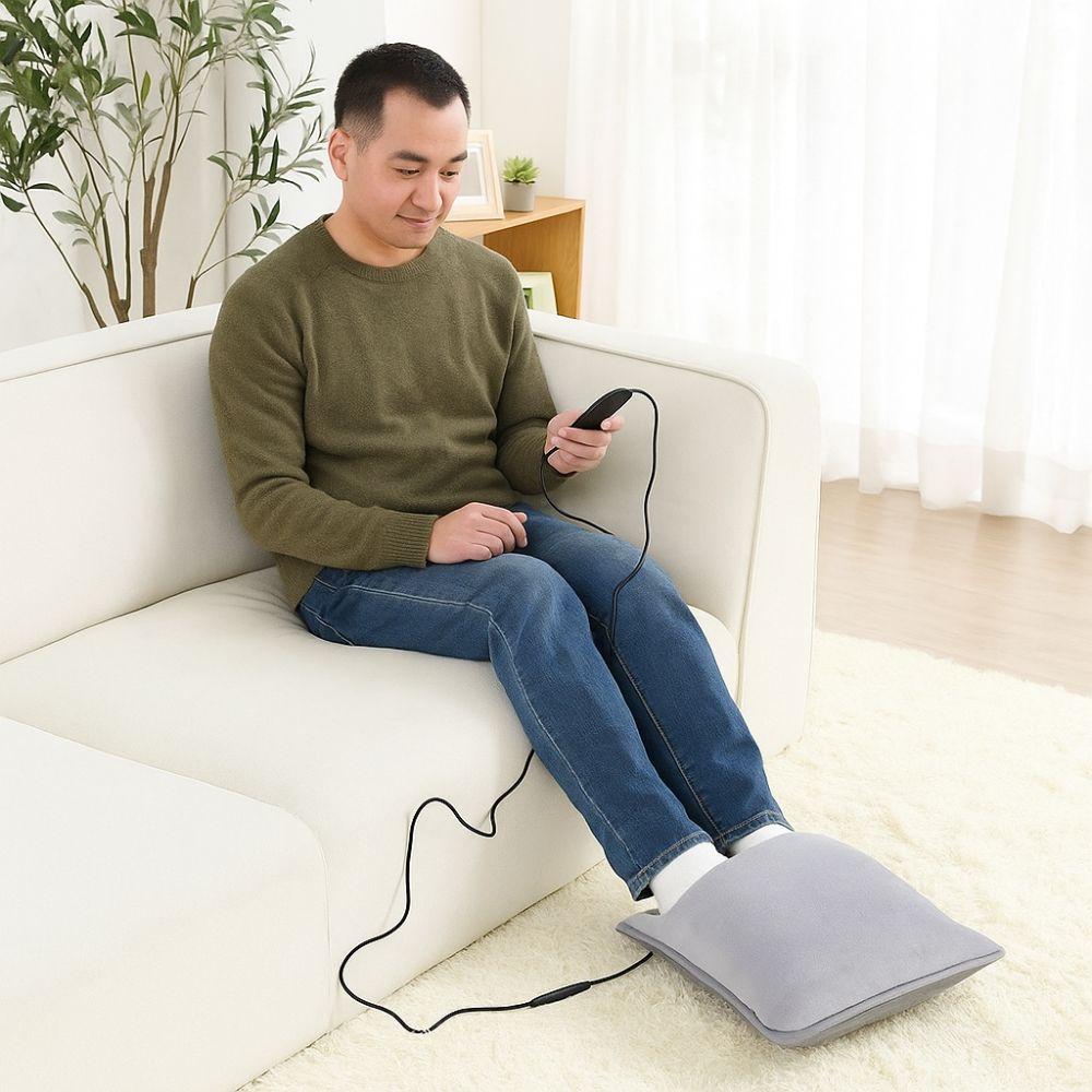 Adjustable Temperature Heated Foot Warmer Soft Plush Fast Heating Foot Heater Anti-slip Bottom Portable Foot Warming Mat