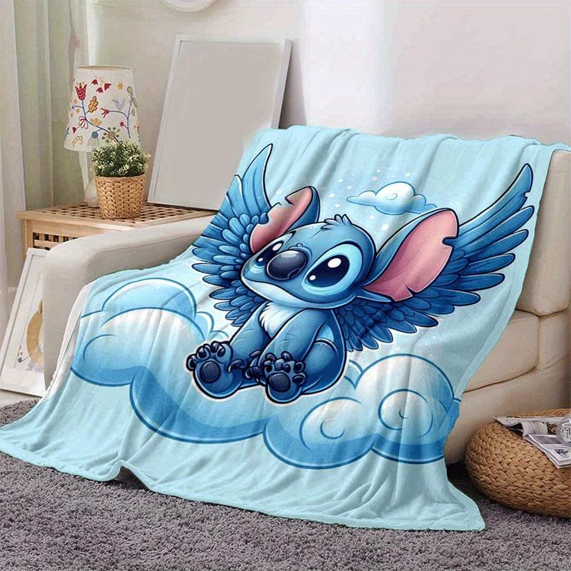 1pc Stitch Printing Blanket - Soft, All-Season Throw for Office Blanket, Car, Travel
