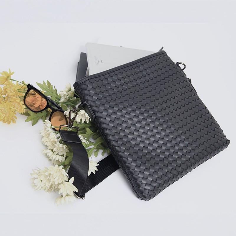 Single Shoulder Bag Men s Cross-body Fashionable Hand-woven Vertical Small Korean