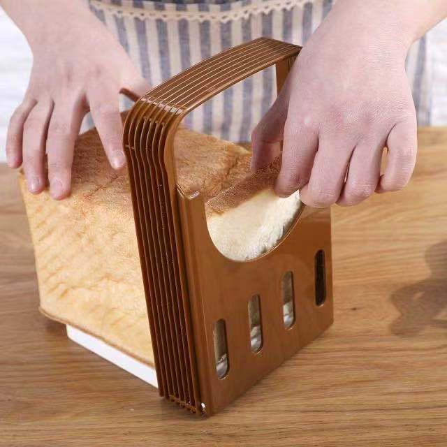 Coffee Color Toast Bread Slicer Rack - Household Cutting Tool for Baking