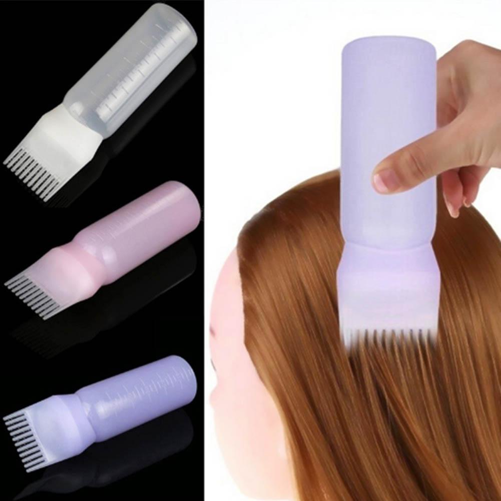 Профессиональная расческа для окрашивания волос, пустая бутылочка для краски для волос с аппликатором-кисточкой, дозатор, салонный инструмент для окрашивания и укладки волос фиолетовый
